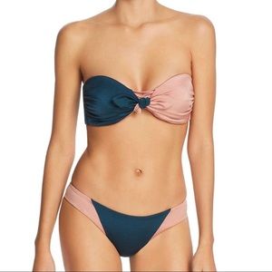 NWT Tori Praver pink and navy bikini (size small)